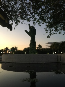 Miami Holocaust Memorial at sunset
